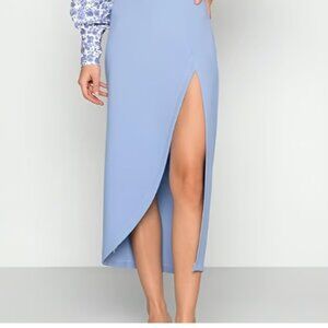 Abercrombie NWT Elevated Midi Skirt - Light Blue